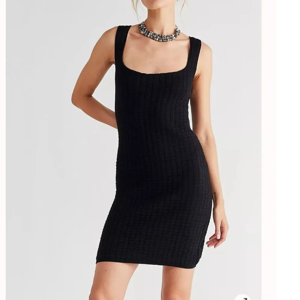 NWT Free People FP Beach Knit Short And Sweet Mini Dress in Ivory - Picture 3 of 5